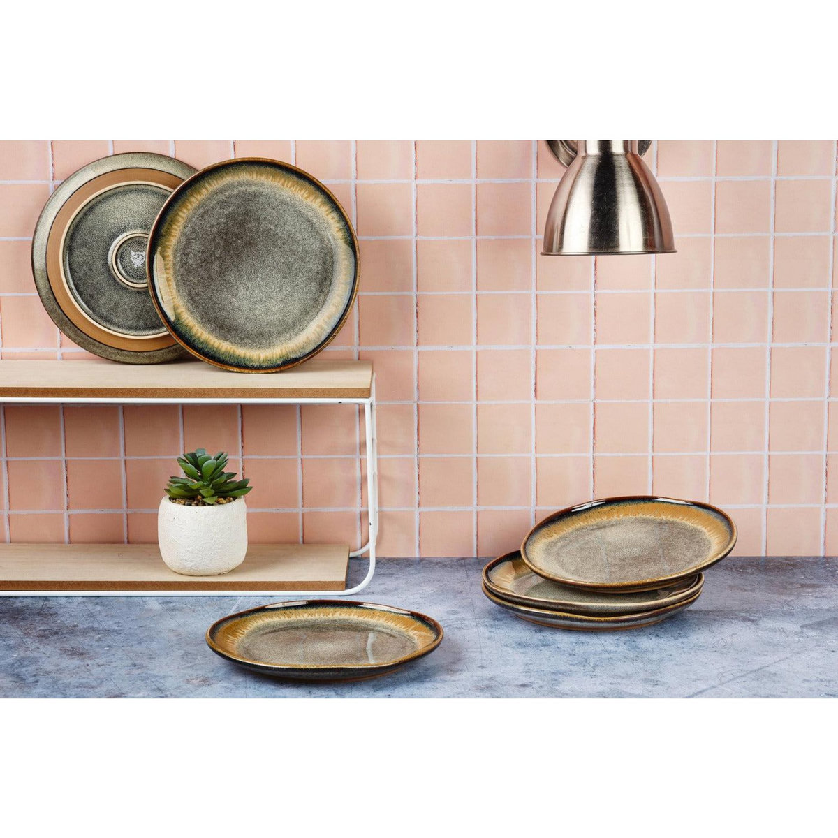 BJORN Assiette GENESIS Ø20,5cm - 6 pièces - Basalte