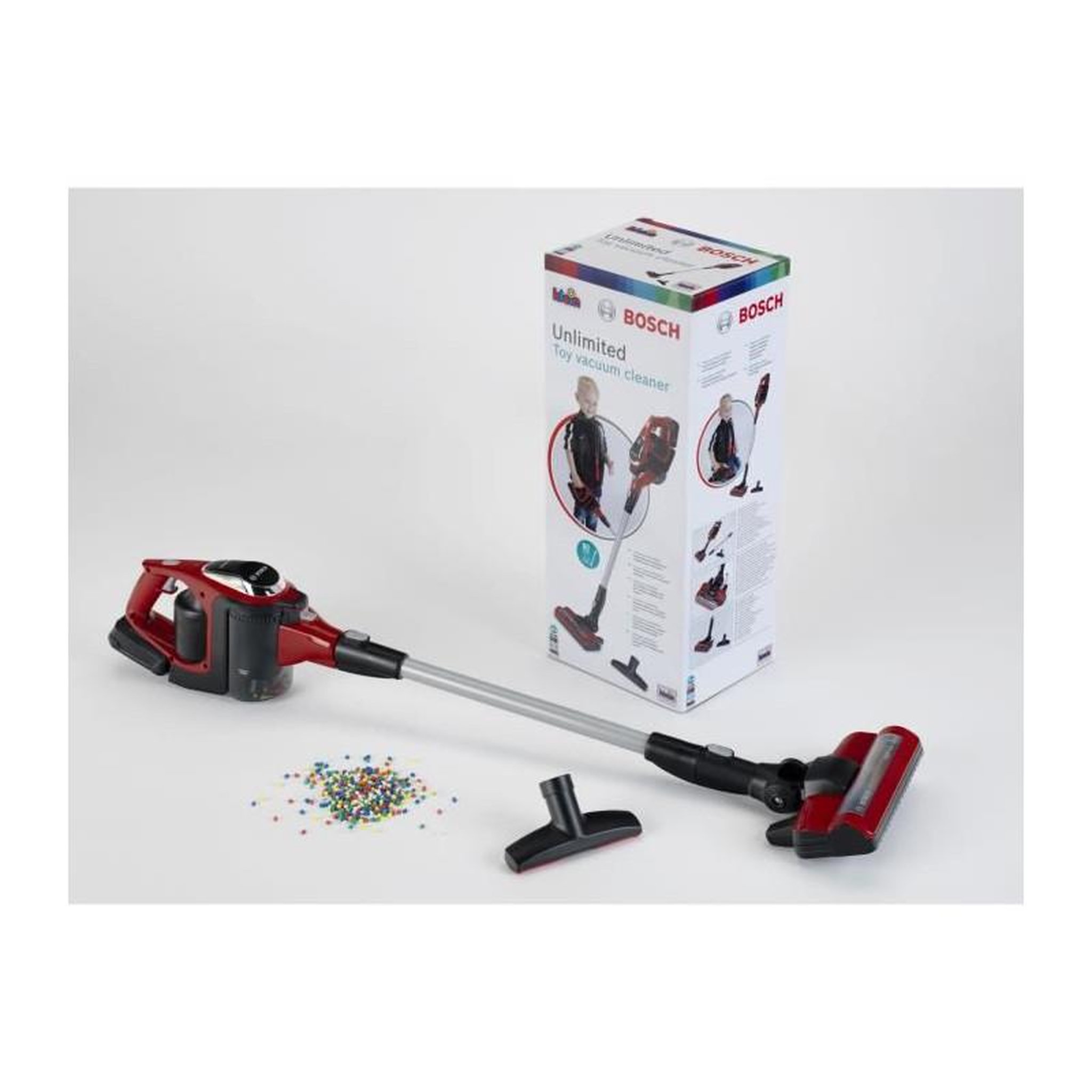 Voir la diapositive 2 : Klein Aspirateur balai électronique Bosch Unlimited 3 en 1, rouge - KLEIN - 6808