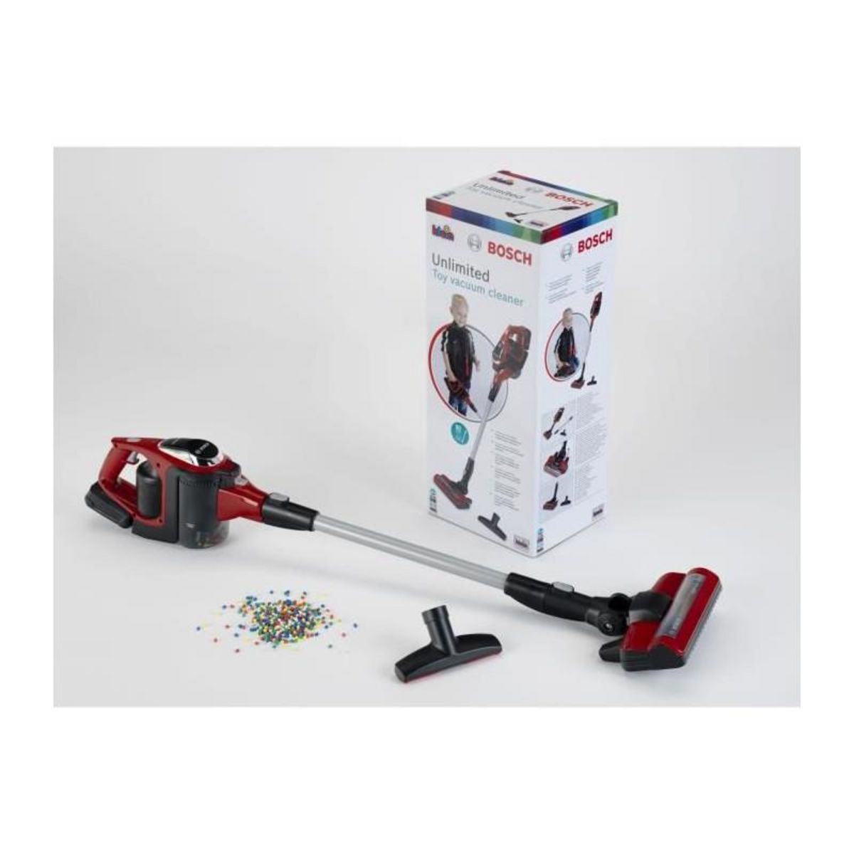 Klein Aspirateur balai électronique Bosch Unlimited 3 en 1, rouge - KLEIN - 6808