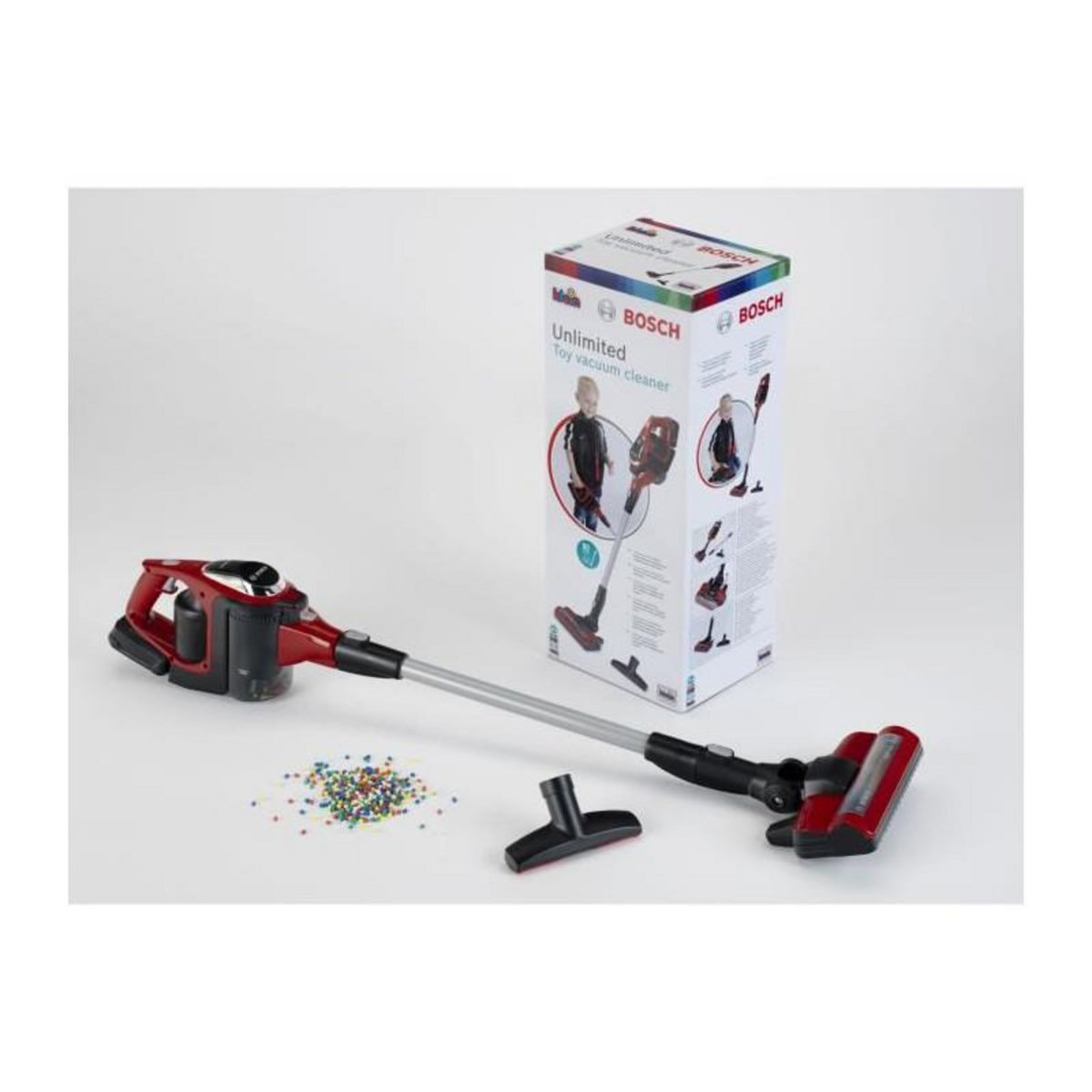 Klein Aspirateur balai électronique Bosch Unlimited 3 en 1, rouge - KLEIN - 6808