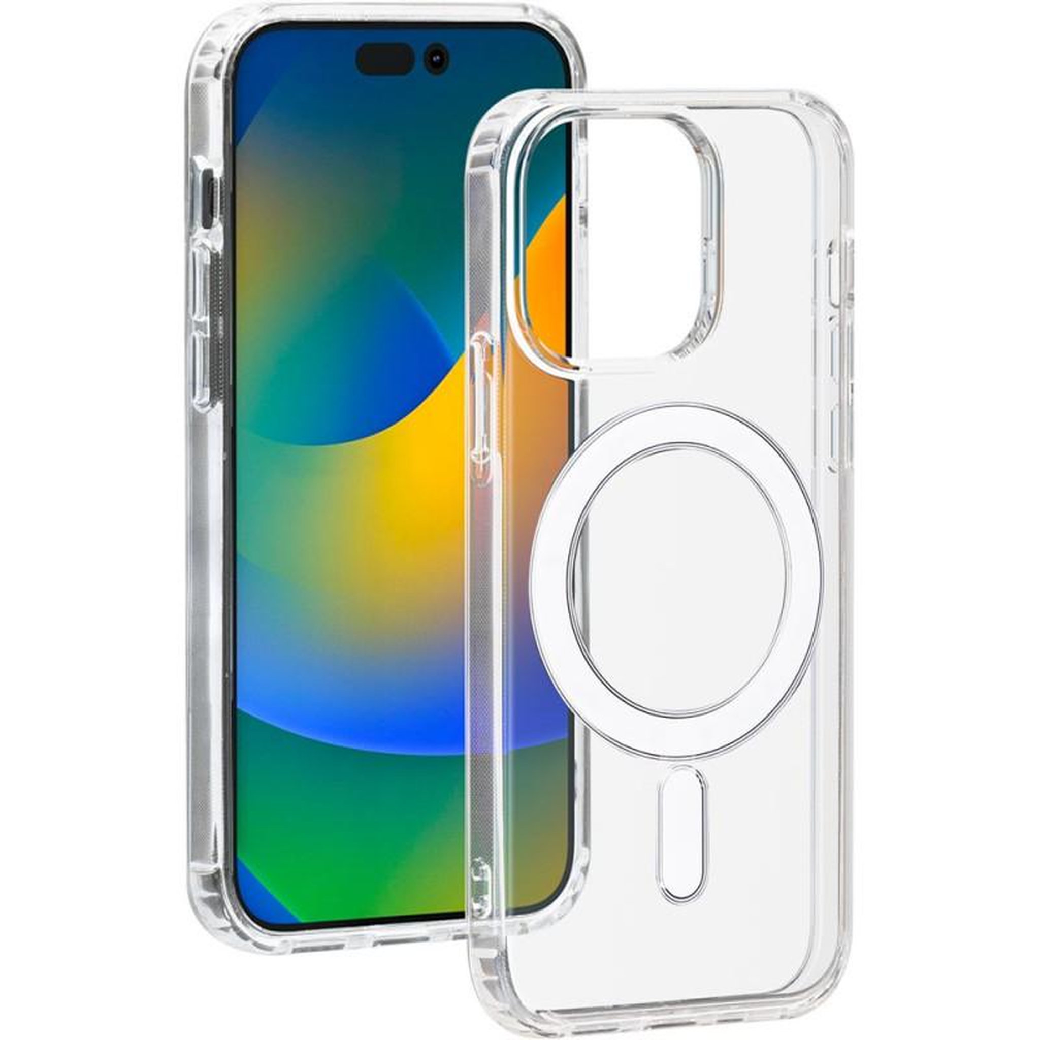 Bigben Connected Coque hybride en silicone BigBen Connected Magsafe pour iPhone 15 Pro Transparent