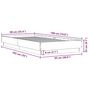 Voir la diapositive 6 : VIDAXL Cadre de lit sans matelas chene fume 90x190cm bois d'ingenierie