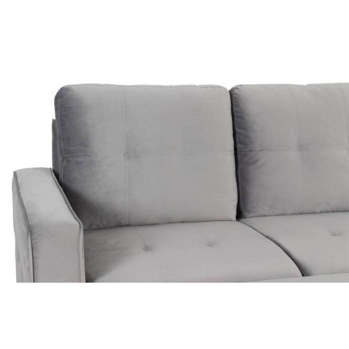 Paris Prix Canapé d'Angle Convertible  Rabano  230cm Argent