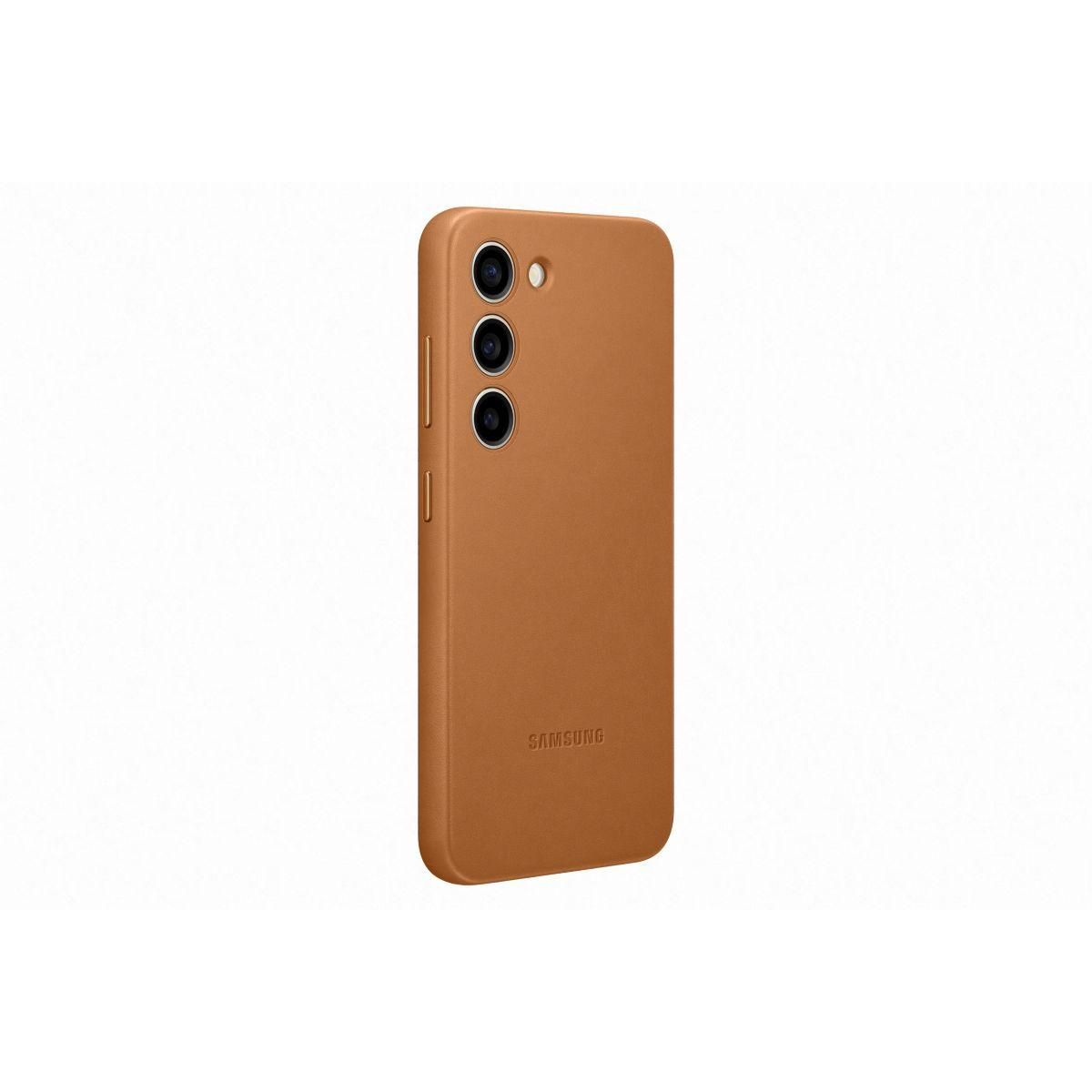 Samsung Coque S23 cuir Camel