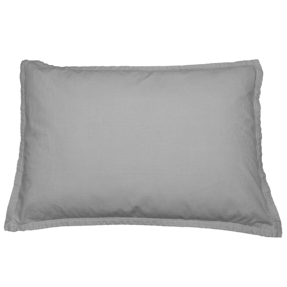 Sensei Maison Lot de 2 taies d'oreiller en coton lavé biologique ORGANIKA