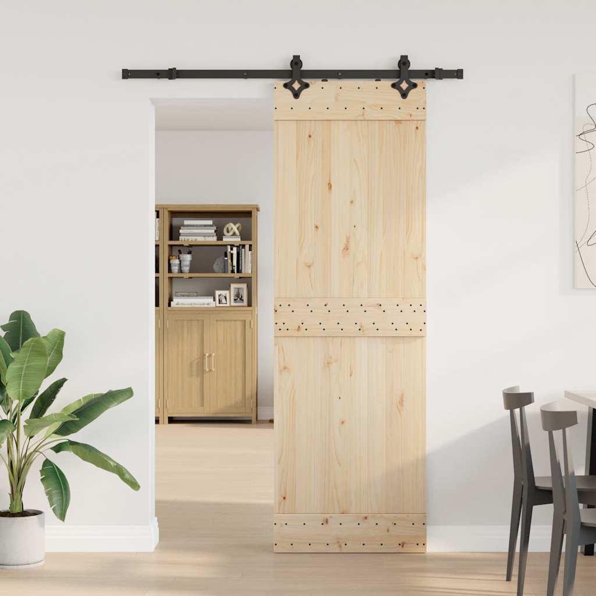 Voir la diapositive 3 : VIDAXL Kit de quincaillerie de porte coulissante 152,5 cm acier noir