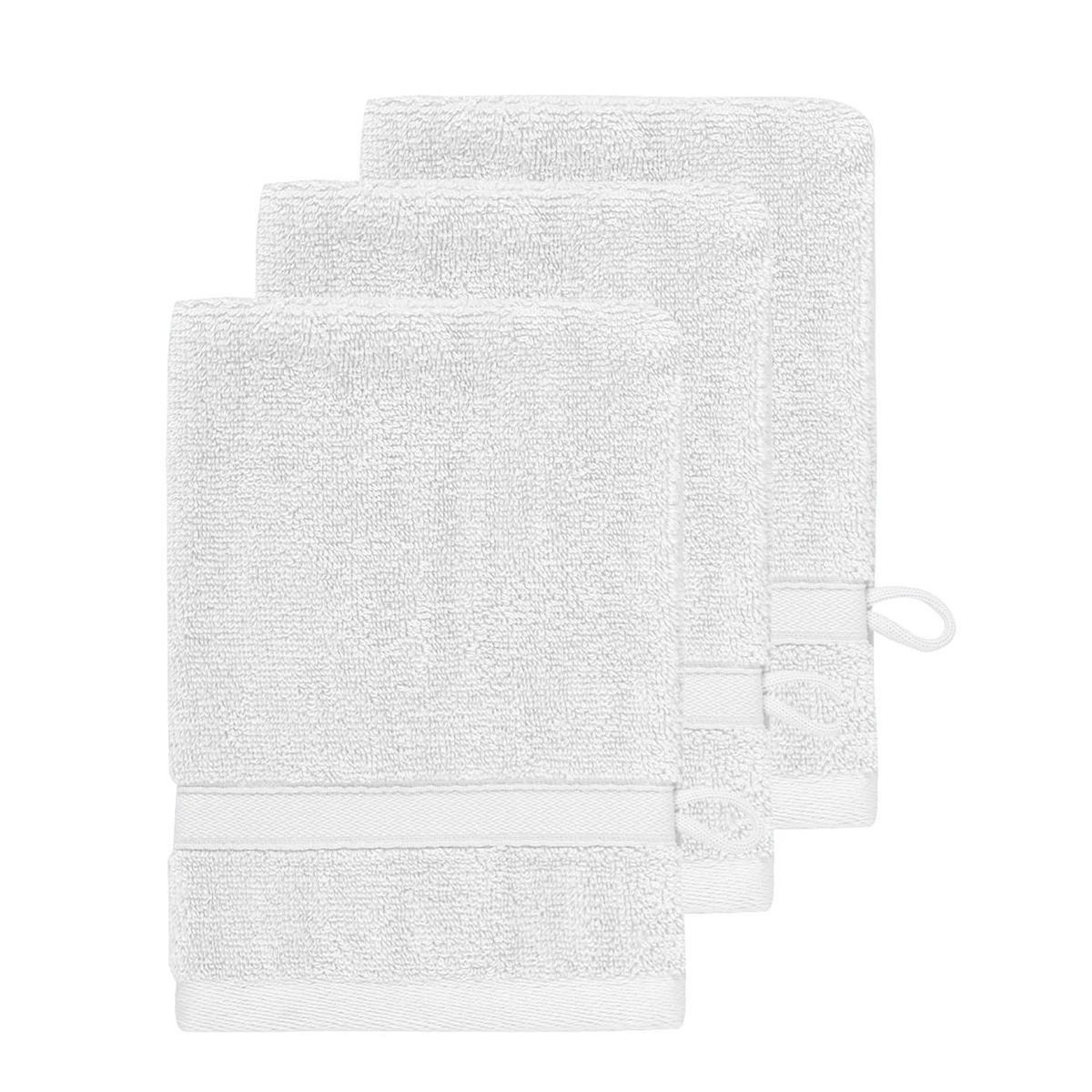 Sensei Maison Lot de 3 gants de toilette 600 g/m² SENSILK - 16x22 cm
