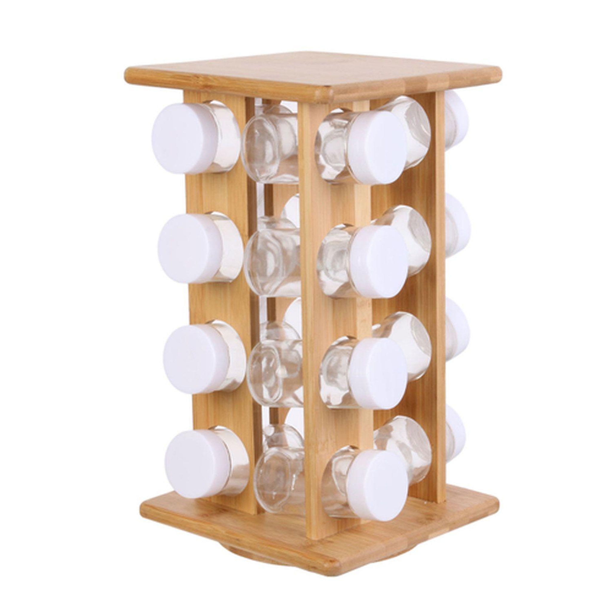 The Home Deco Factory Etagère à épices en bambou cook - 16 pots