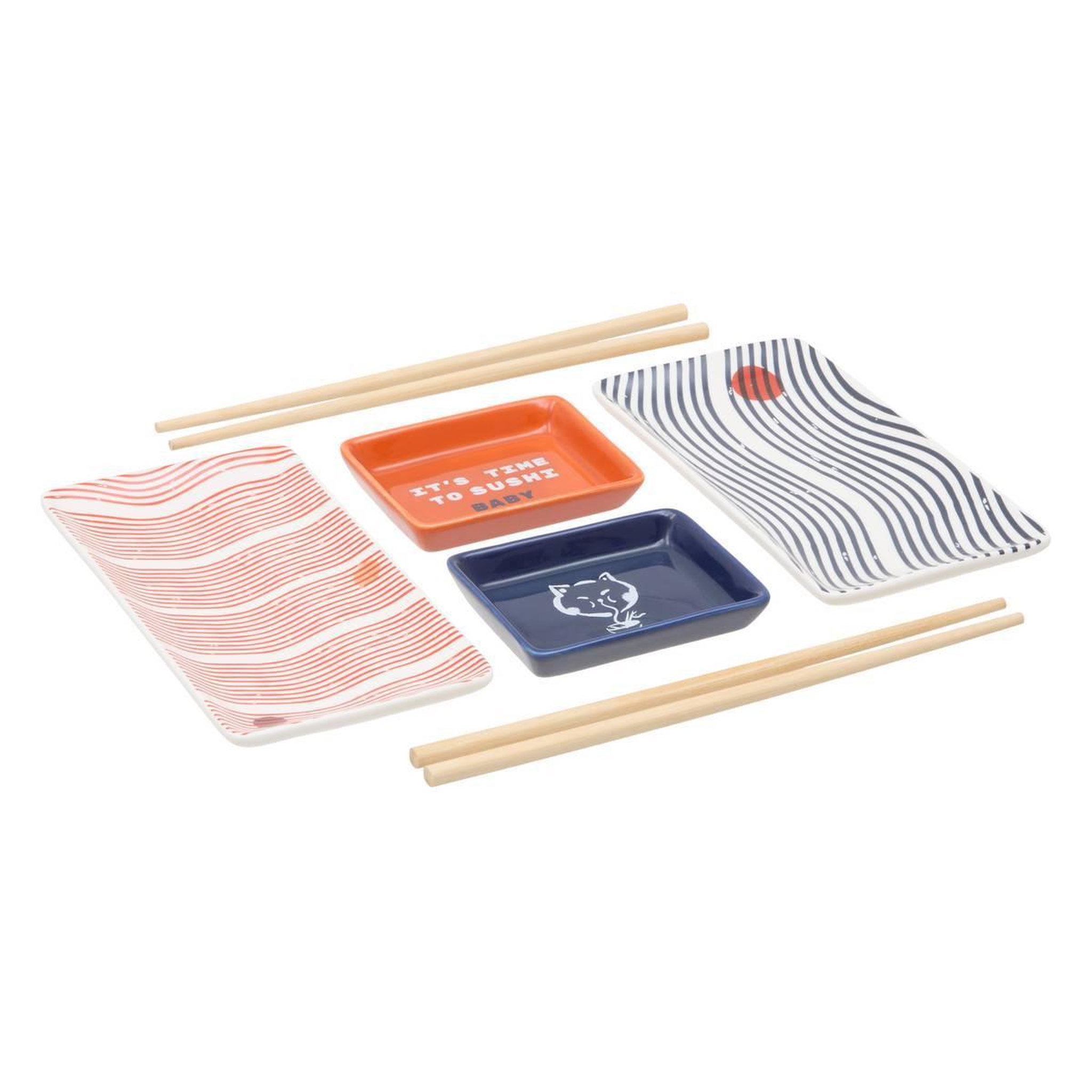 SECRET DE GOURMET Coffret Sushi 6 Pièces  Nippon  10cm Multicolore