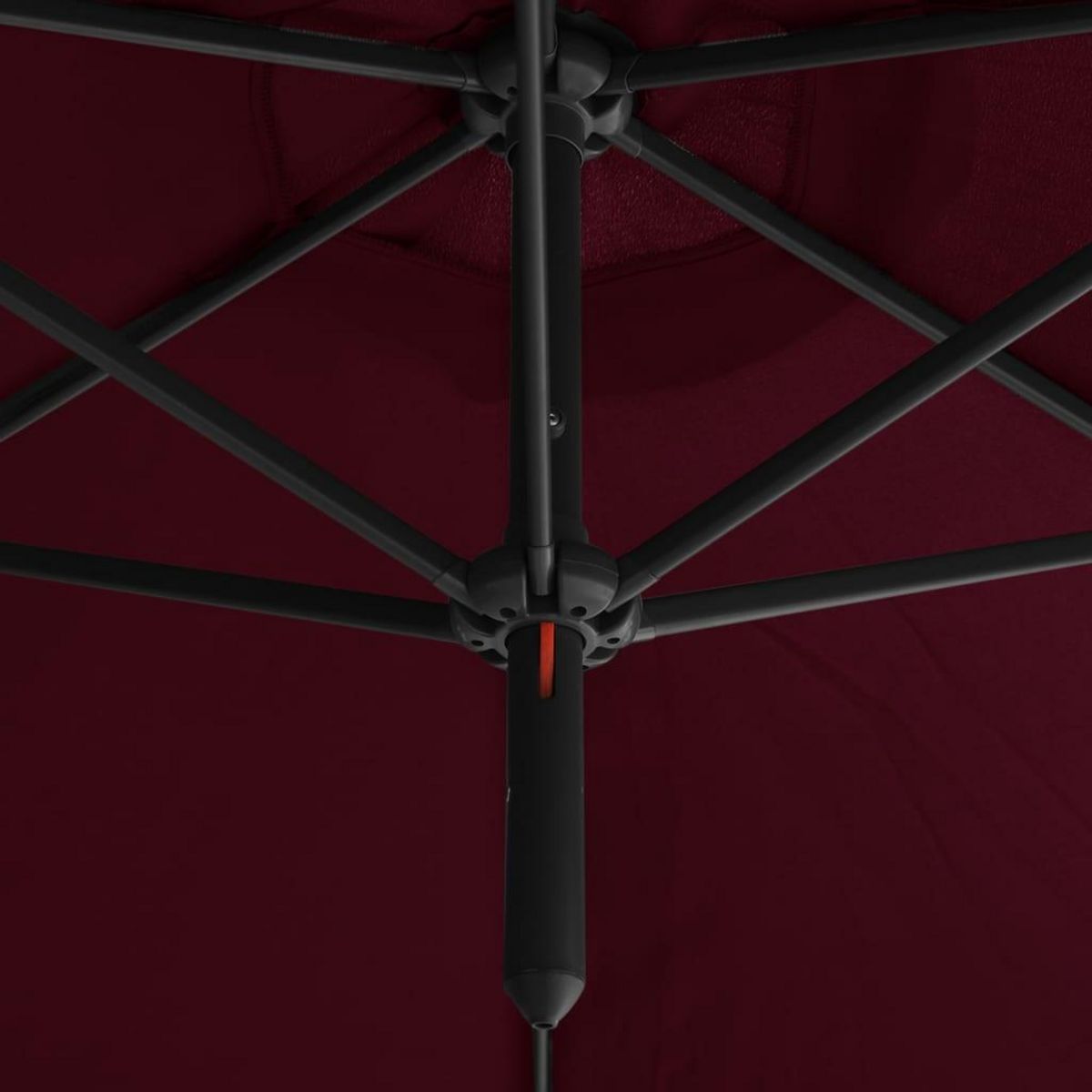 VIDAXL Parasol de jardin double et mat en acier Rouge bordeaux 600 cm