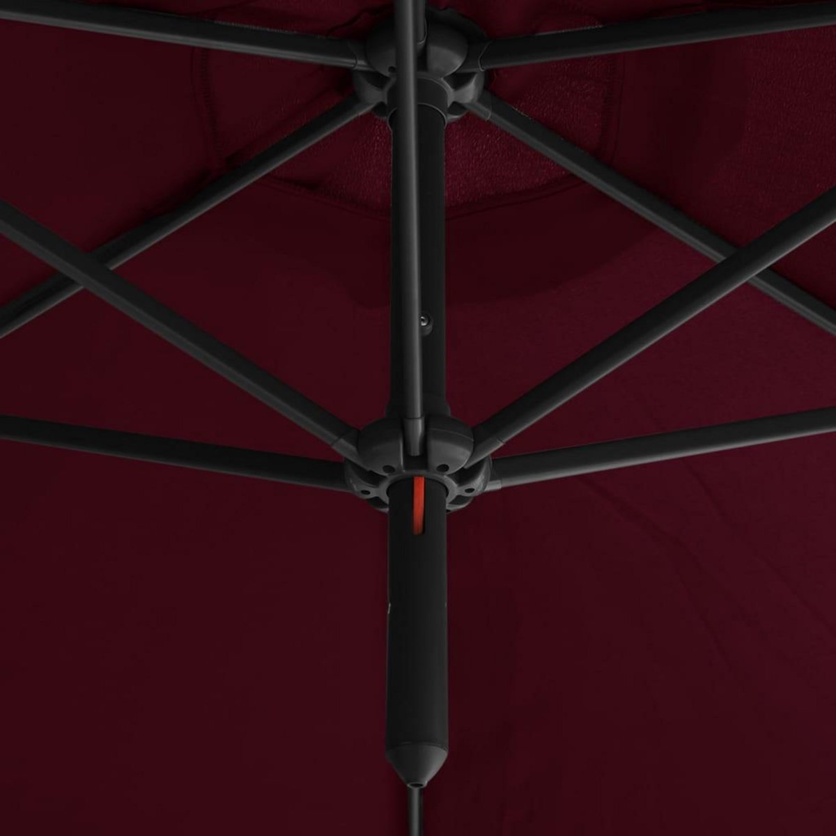 VIDAXL Parasol de jardin double et mat en acier Rouge bordeaux 600 cm