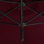 Voir la diapositive 5 : VIDAXL Parasol de jardin double et mat en acier Rouge bordeaux 600 cm