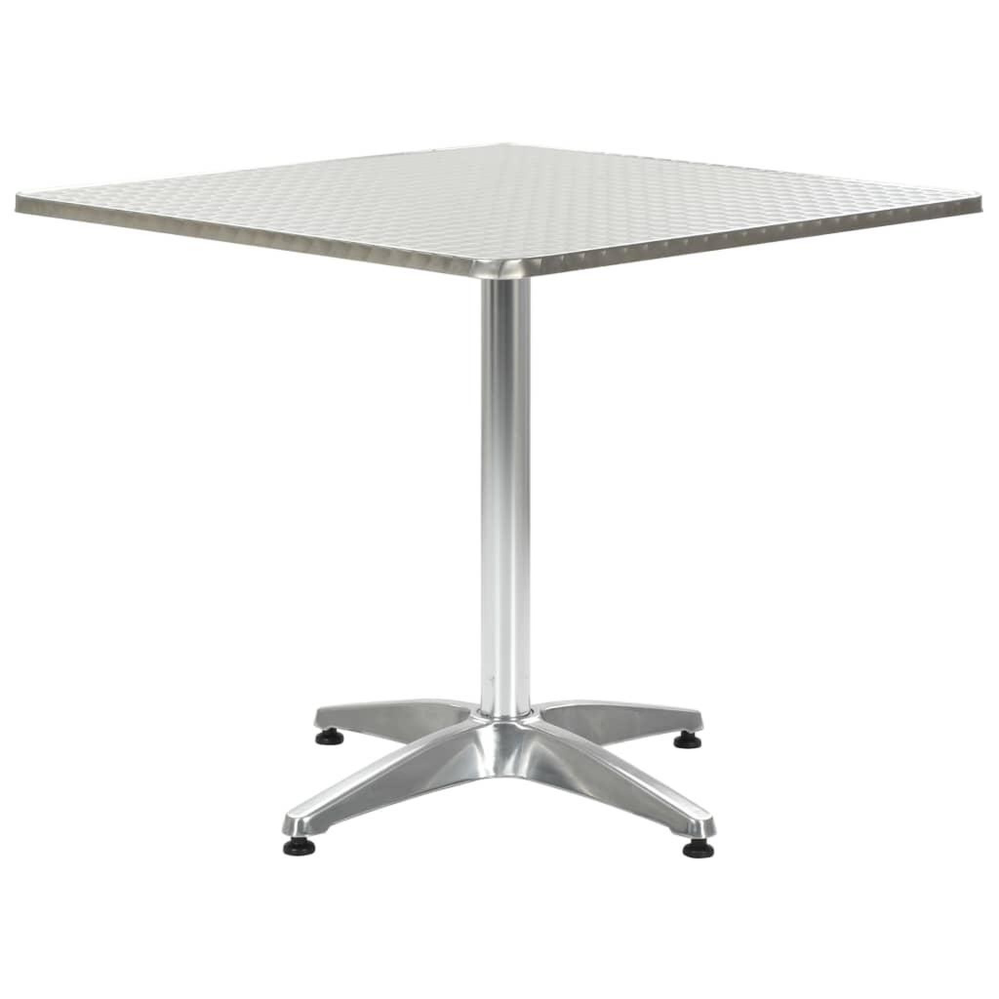 VIDAXL Table de jardin Argente 80x80x70 cm Aluminium