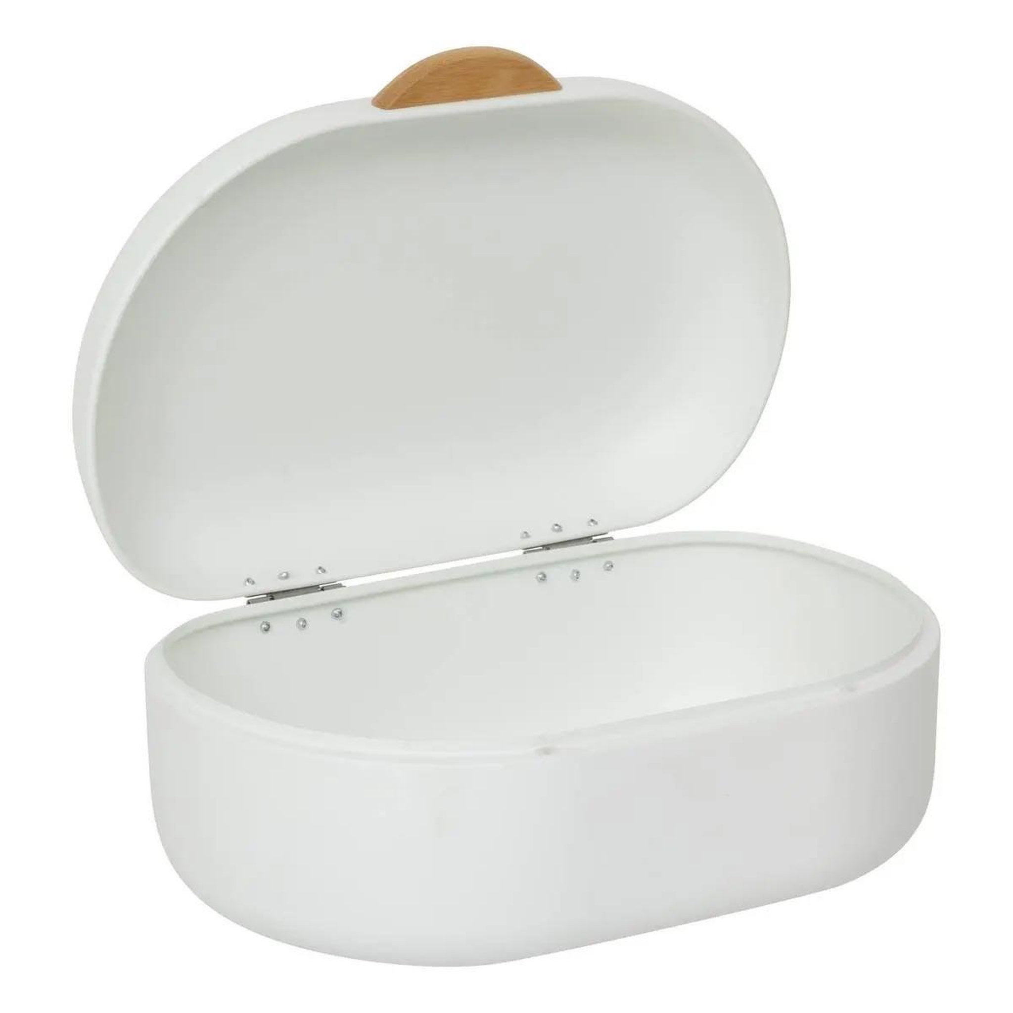 Voir la diapositive 2 : FIVE Boîte à pain en métal  long  33cm crème
