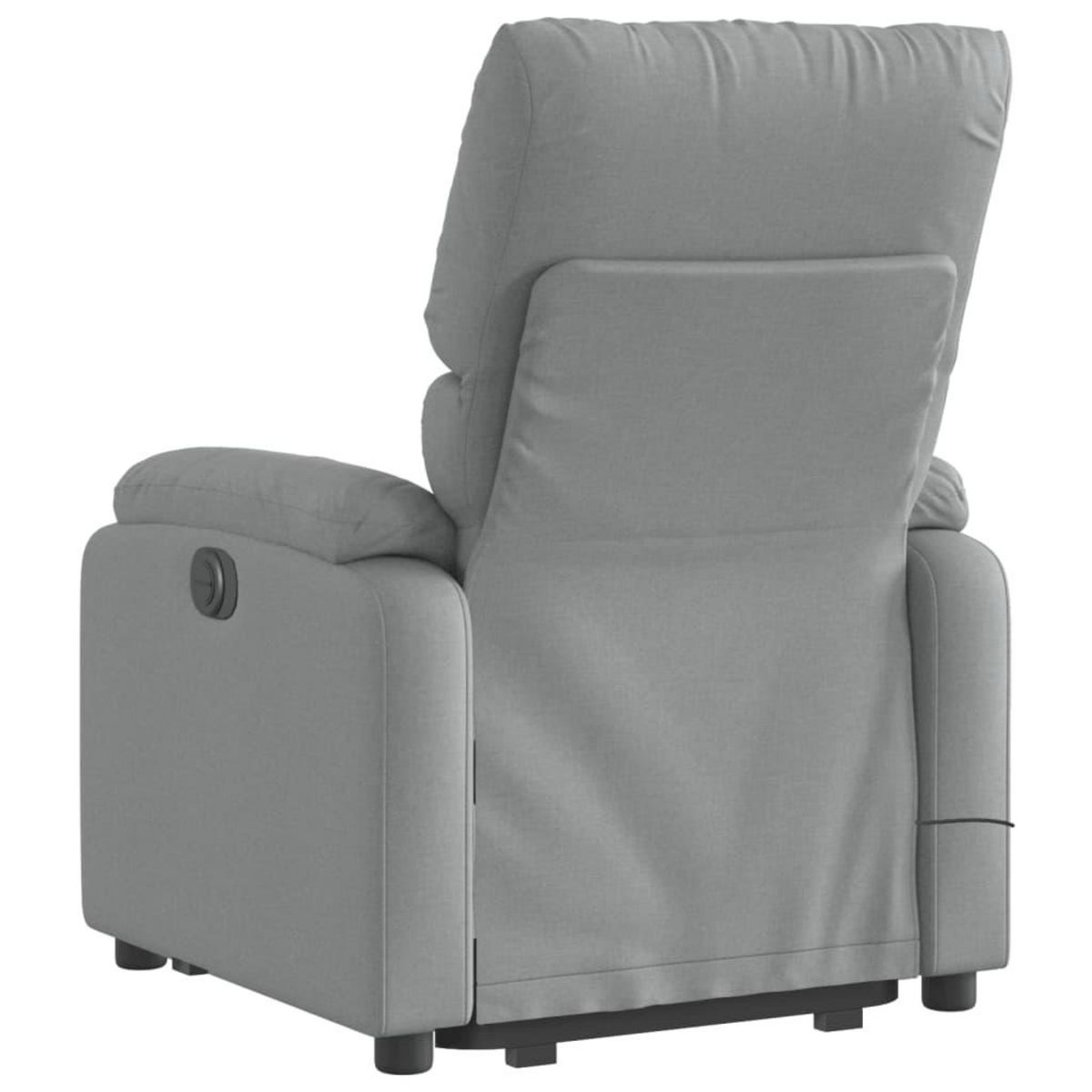 VIDAXL Fauteuil inclinable de massage electrique Gris clair Tissu