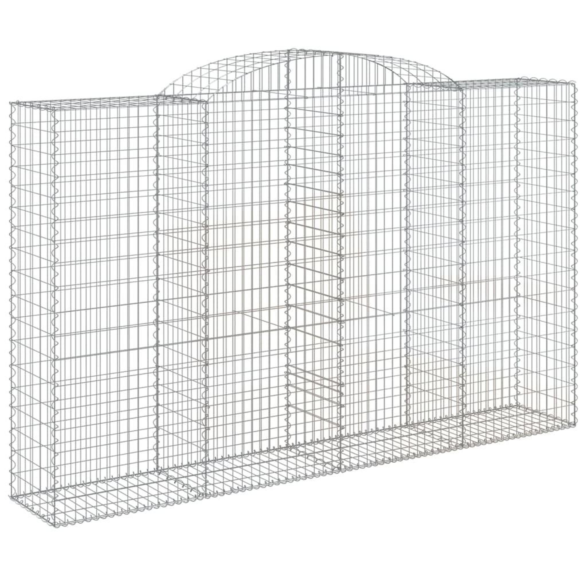 Voir la diapositive 3 : VIDAXL Paniers a gabions arques 3 pcs 300x50x180/200 cm fer galvanise