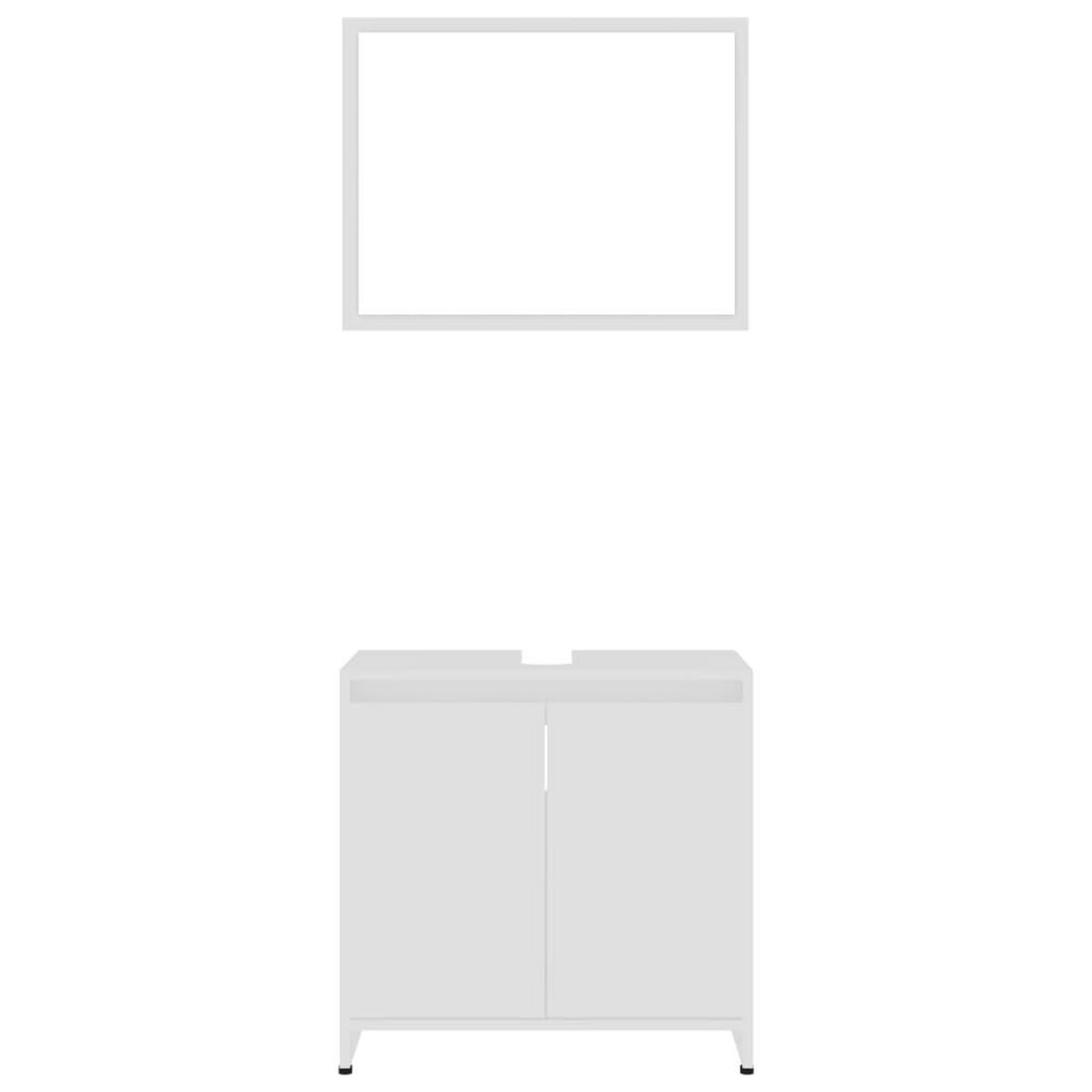 VIDAXL Ensemble de meubles de salle de bain Blanc Bois d'ingenierie