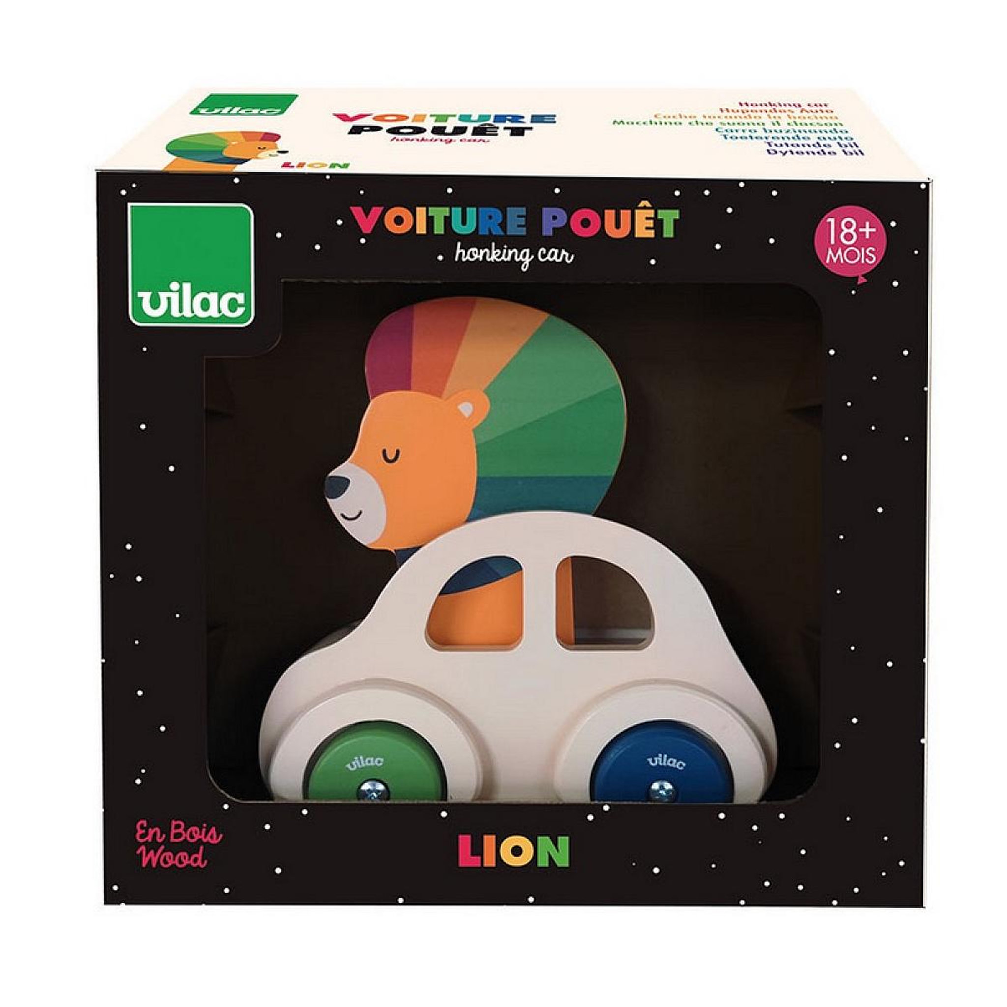 Vilac Voiture Pouet - Lion - Andy Westface