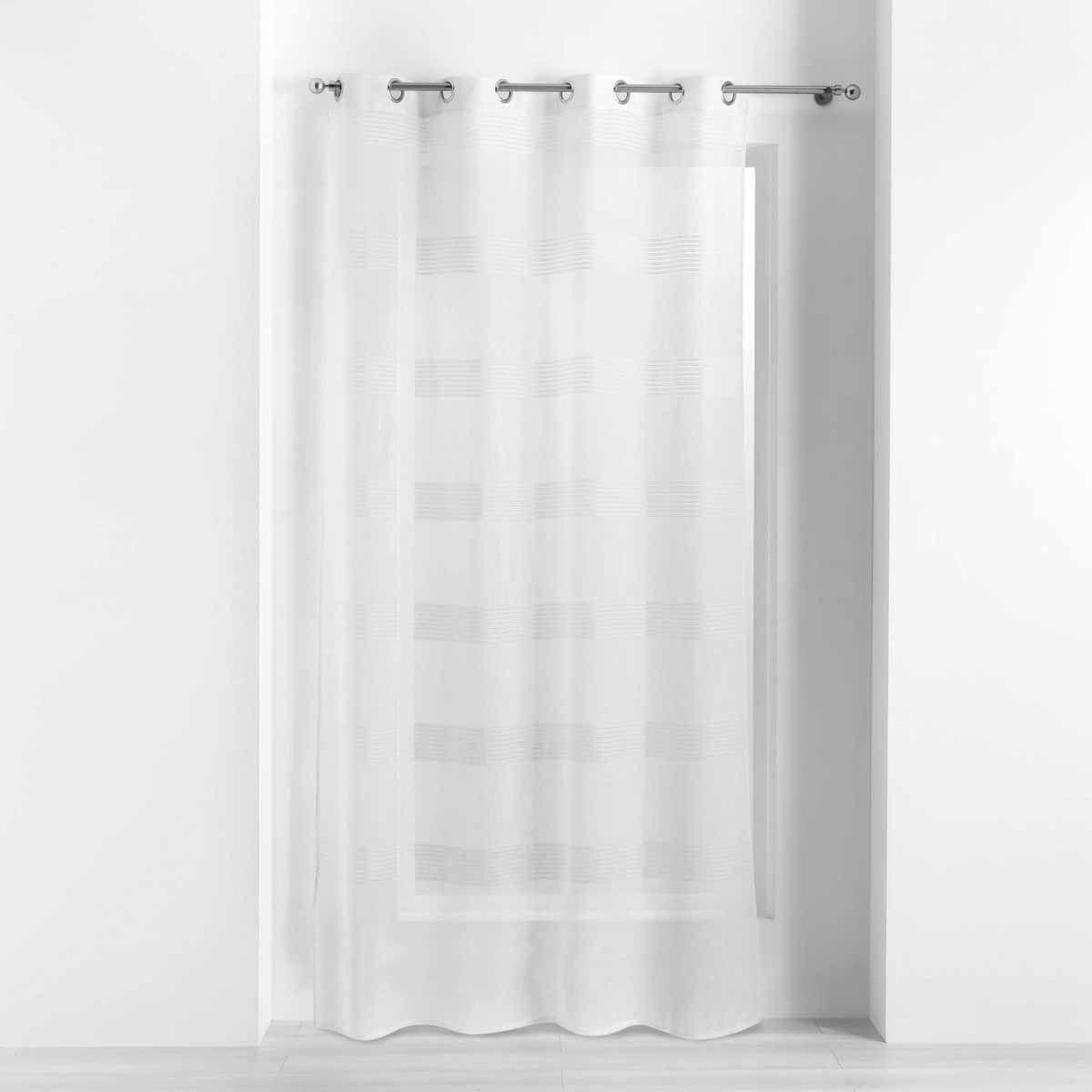 Douceur d'Intérieur Rideau voilage à œillets  ajourela  140x240cm blanc