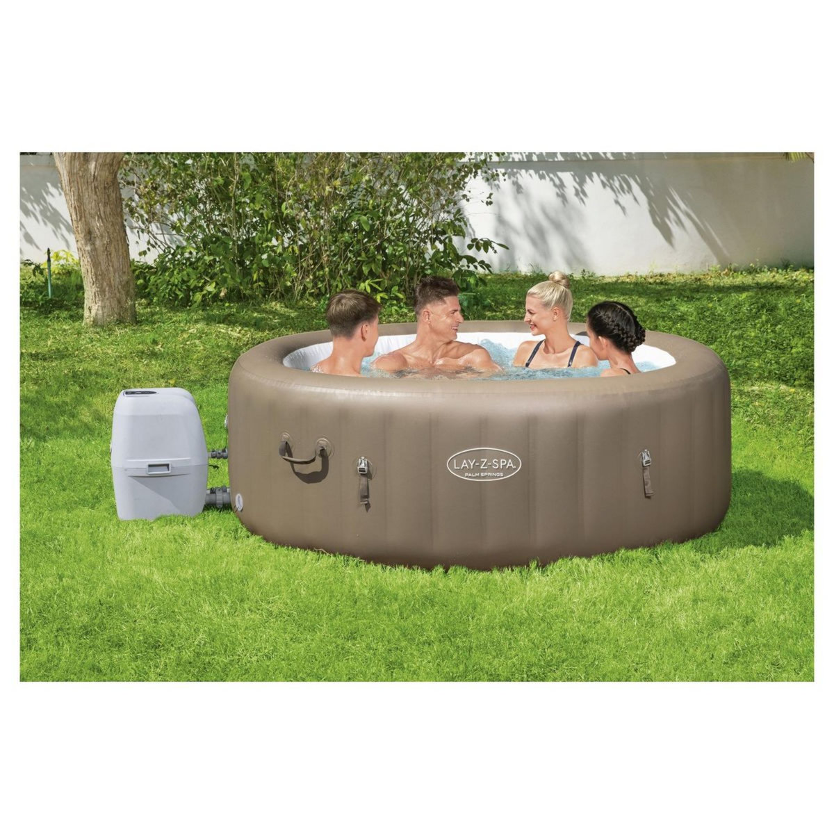 BESTWAY Spa gonflable rond - 4/6 places - Diam 1,96 x 0,71 m - LAY-Z-SPA PALM SPINGS