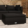 Voir la diapositive 1 : VIDAXL Repose-pied de jardin coussin Noir 70x70x30 cm Resine tressee