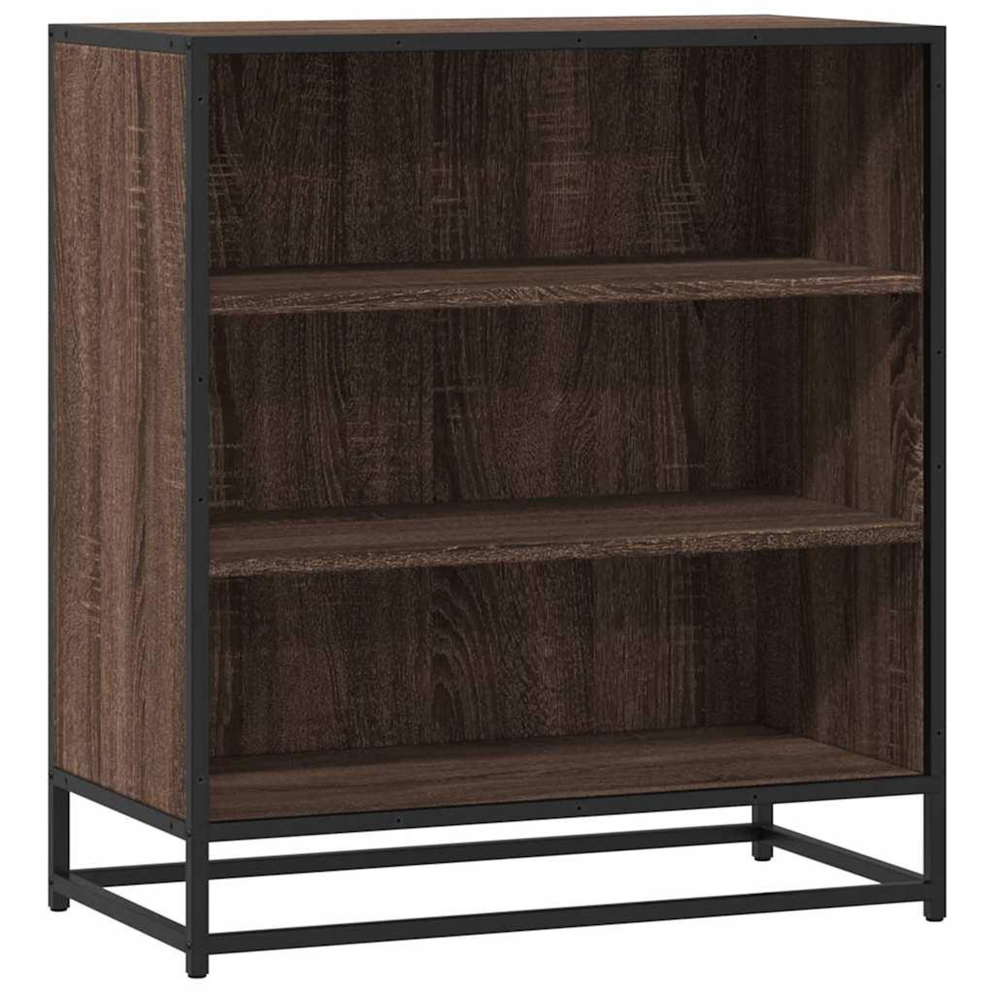 Voir la diapositive 2 : VIDAXL Buffet chene marron 68x35x76 cm bois d'ingenierie et metal