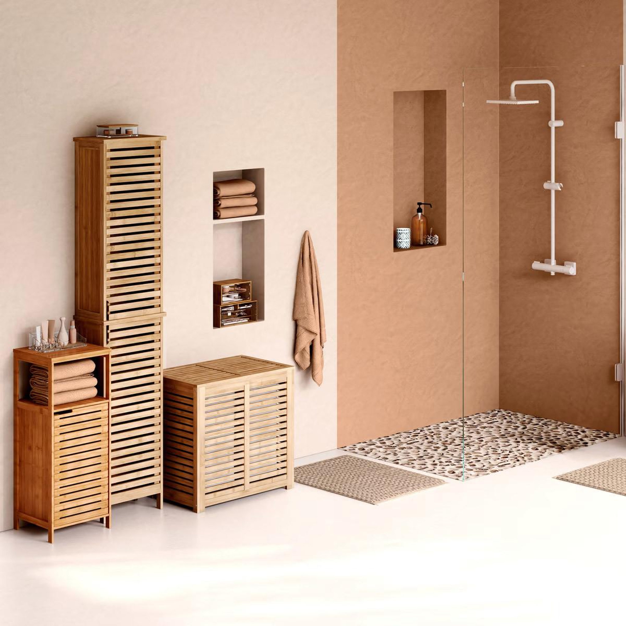 Voir la diapositive 4 : FIVE Meuble bas 1 porte  sicela  78cm naturel