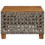 Voir la diapositive 4 : VIDAXL Table de jardin gris 55x55x36 cm resine tressee et bois acacia