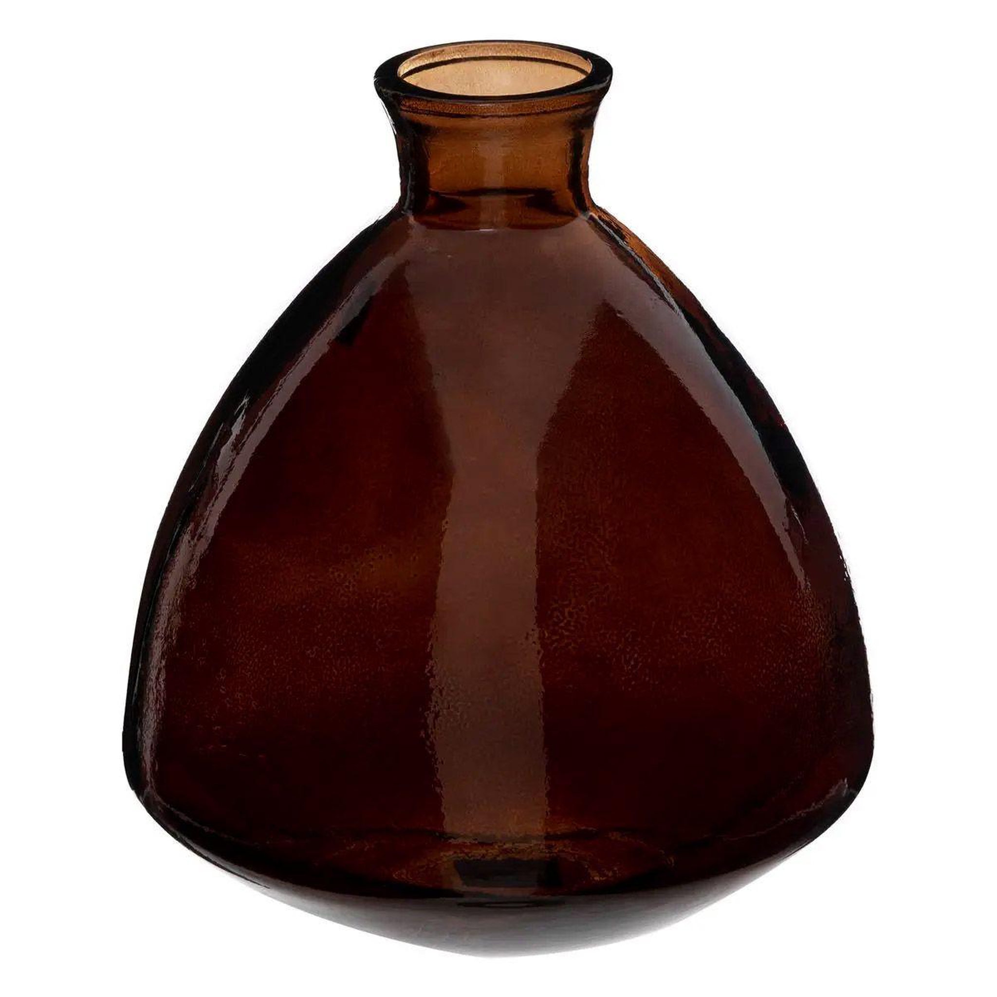 ATMOSPHERA Vase design en verre  candy  19cm marron