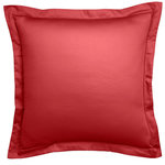 DODO Taie d'oreiller Partition Satin de coton Coloris Rouge. Coloris disponibles : Rouge