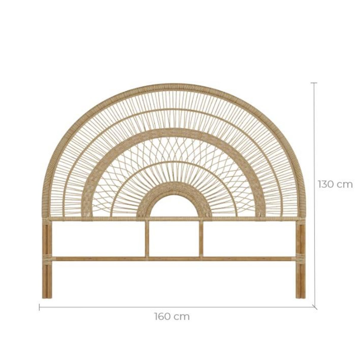 Rendez vous déco Tête de lit en rotin naturel 140 cm - Astéria