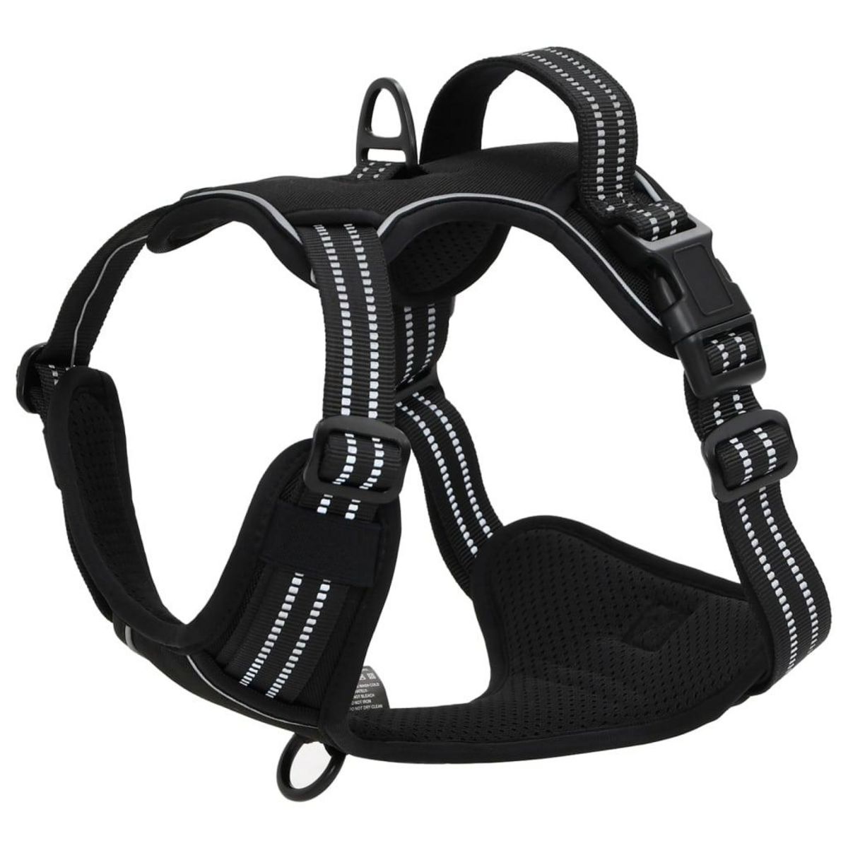 VIDAXL Harnais pour chien avec bandes reflechissantes reglables noir S