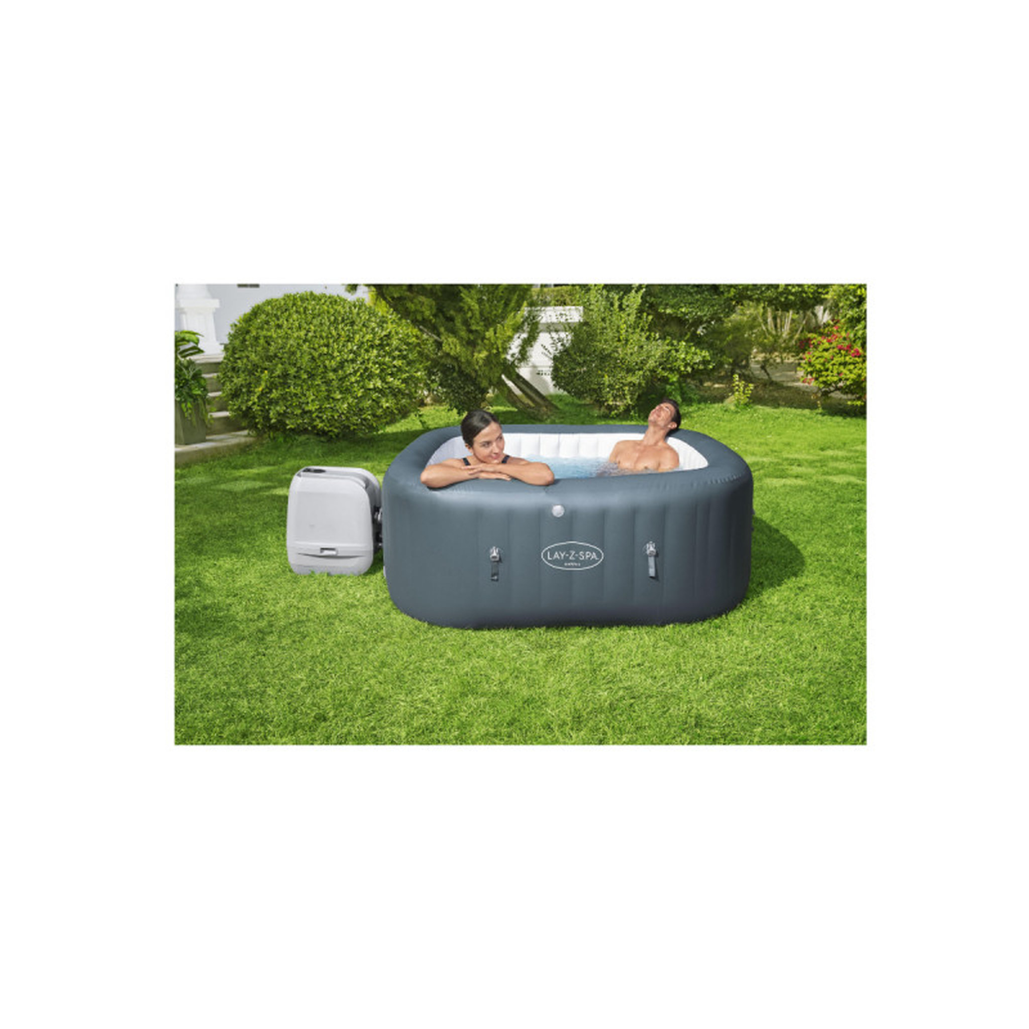 Voir la diapositive 4 :  Spa gonflable carré BESTWAY - 6 places - 180 x 180 x 71 cm - Lay-Z-Spa Hawaii Hydrojet Pro - 60031