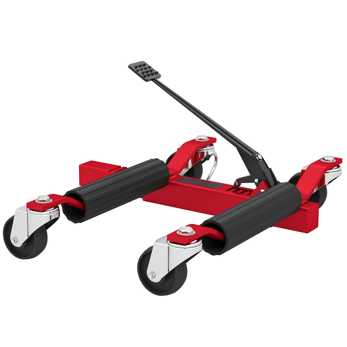 HOMCOM Chariot de manutention de voiture max. 680Kg roulettes pivotantes 360°