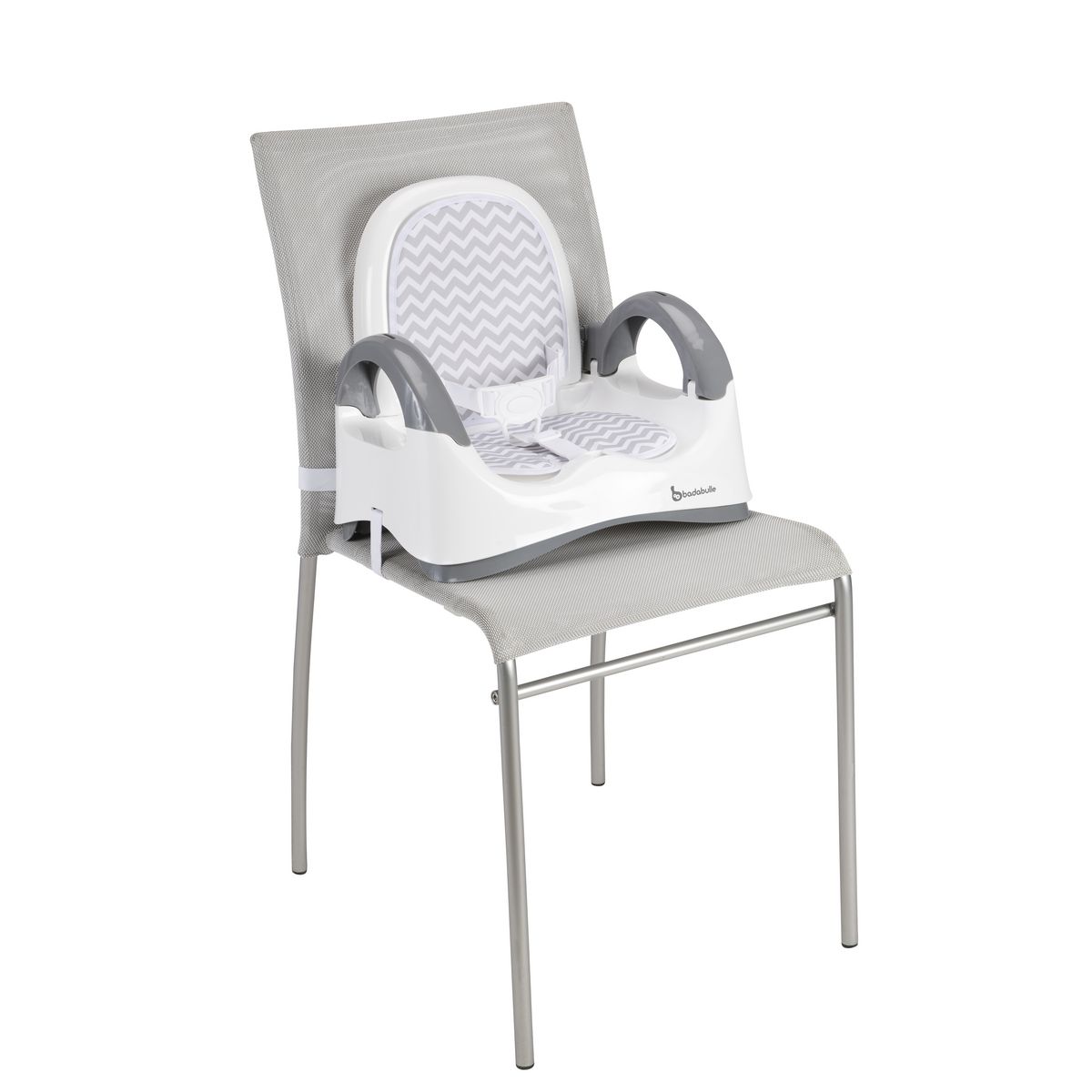 BADABULLE Rehausseur de chaise confort évolutif - Gris/blanc