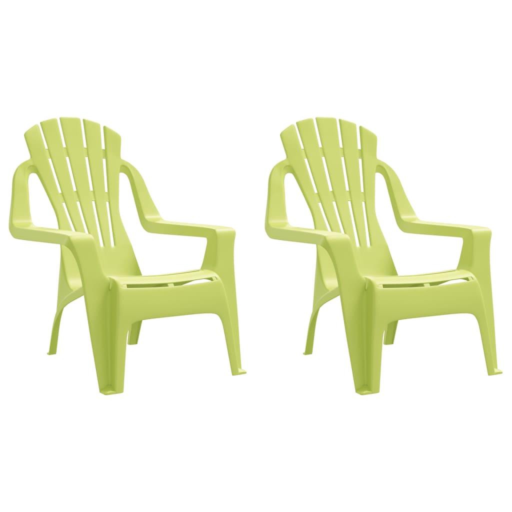 Voir la diapositive 2 : VIDAXL Chaises de jardin pour enfants lot de 2 vert 37x34x44 cm PP