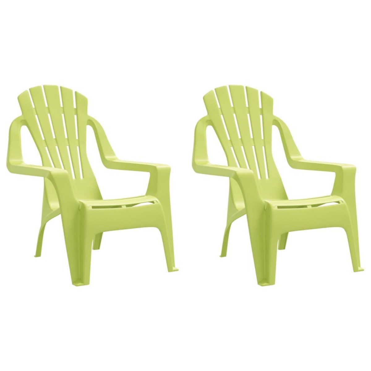 VIDAXL Chaises de jardin pour enfants lot de 2 vert 37x34x44 cm PP