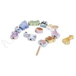 ELINELI Animaux en bois à lacer - jungle