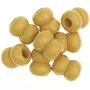 RICO DESIGN 8 Perles rondes doubles - bois jaune - 22 mm