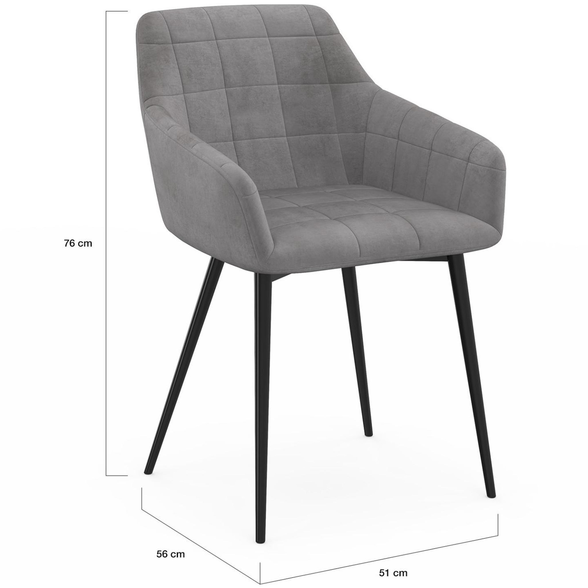 Voir la diapositive 5 : ID MARKET Lot de 2 chaises de salle à manger, fauteuils de table mady en velours gris clair