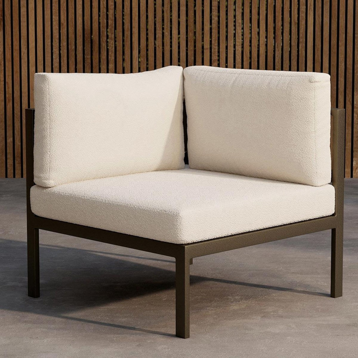 Paris Prix Module Canapé d'Angle de Jardin Bouclette  Copacabana  74cm Marron