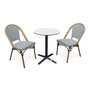 Voir la diapositive 1 : Paris Prix Ensemble Table de Jardin & 2 Chaises  Bistro  60cm Bleu