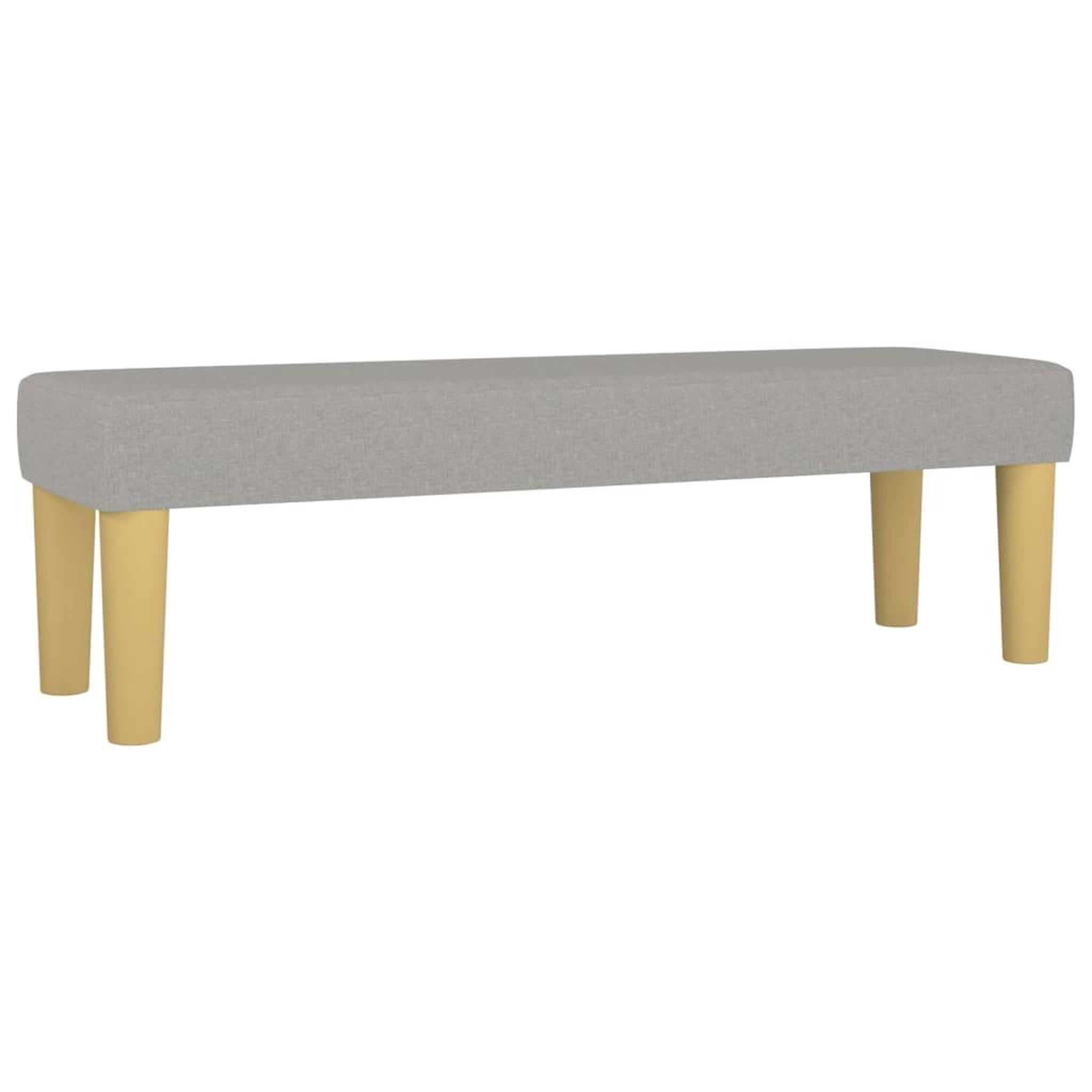 Voir la diapositive 2 : VIDAXL Banc Gris clair 100x30x30 cm Tissu