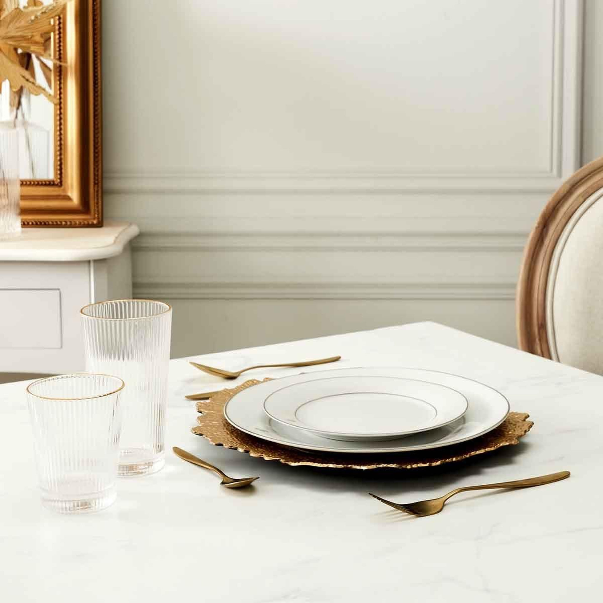 Voir la diapositive 4 : The Home Deco Factory Lot de 6 verres design  liseré  40cl transparent