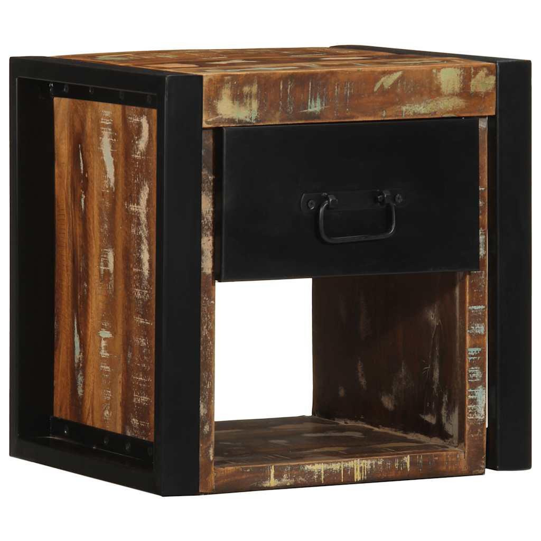 Voir la diapositive 4 : VIDAXL Table de chevet multicolore 40x35x40 cm bois de recuperation