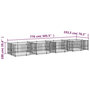 Voir la diapositive 6 : VIDAXL Chenil d'exterieur pour chiens Acier 15,02 m²