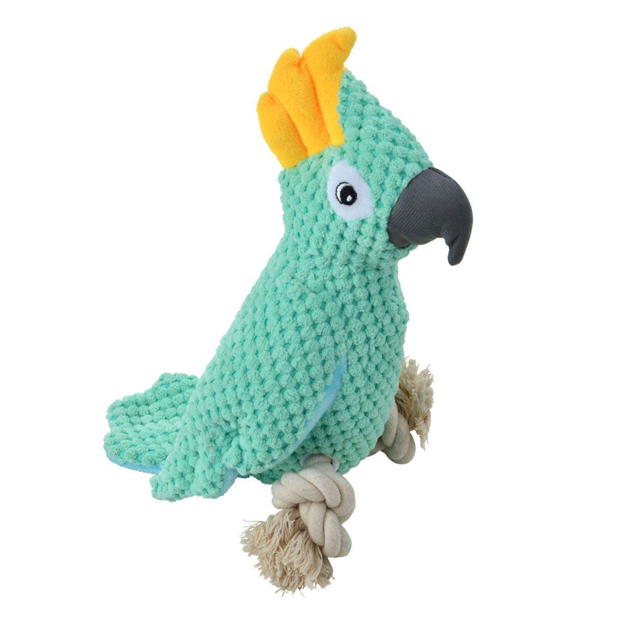 LOVE STORY Jouet peluche pour chien  perroquet  28cm vert