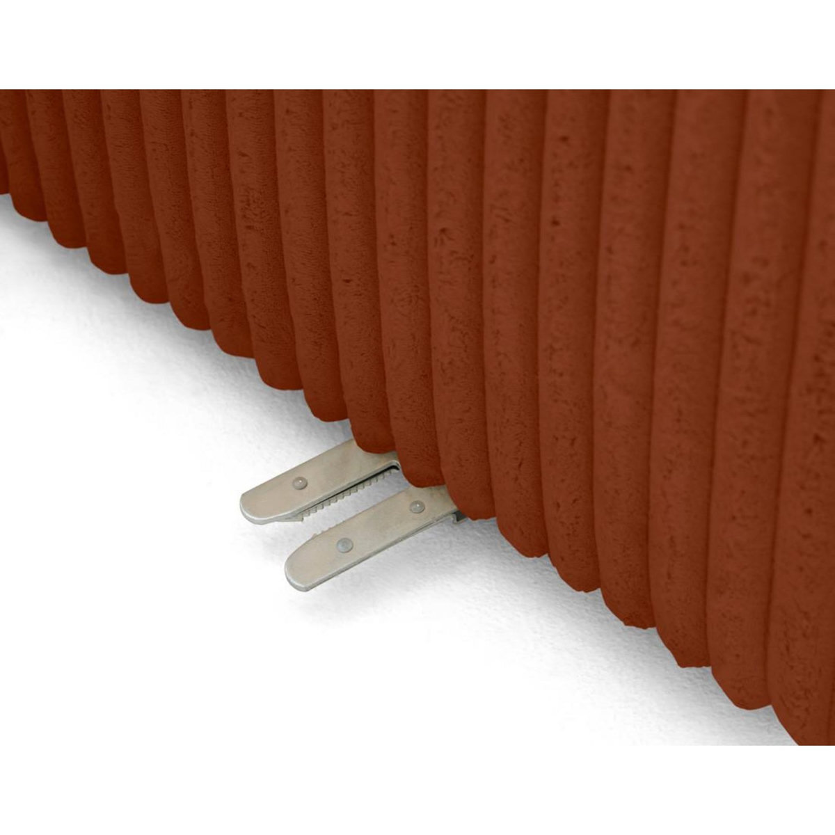 LISA DESIGN Victoire - canapé modulable d'angle droit 5 places en velours côtelé grosses côtes