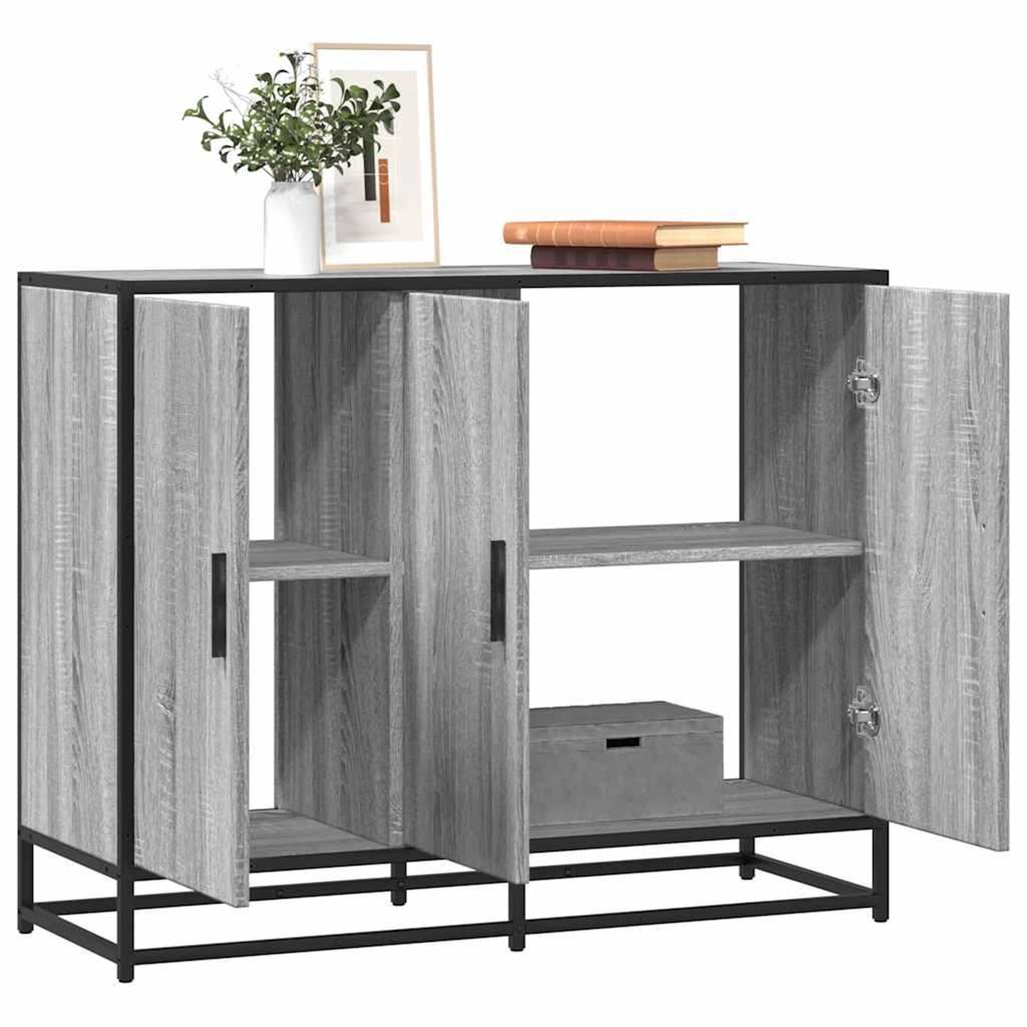 VIDAXL Buffet sonoma gris 94x35x76 cm bois d'ingenierie