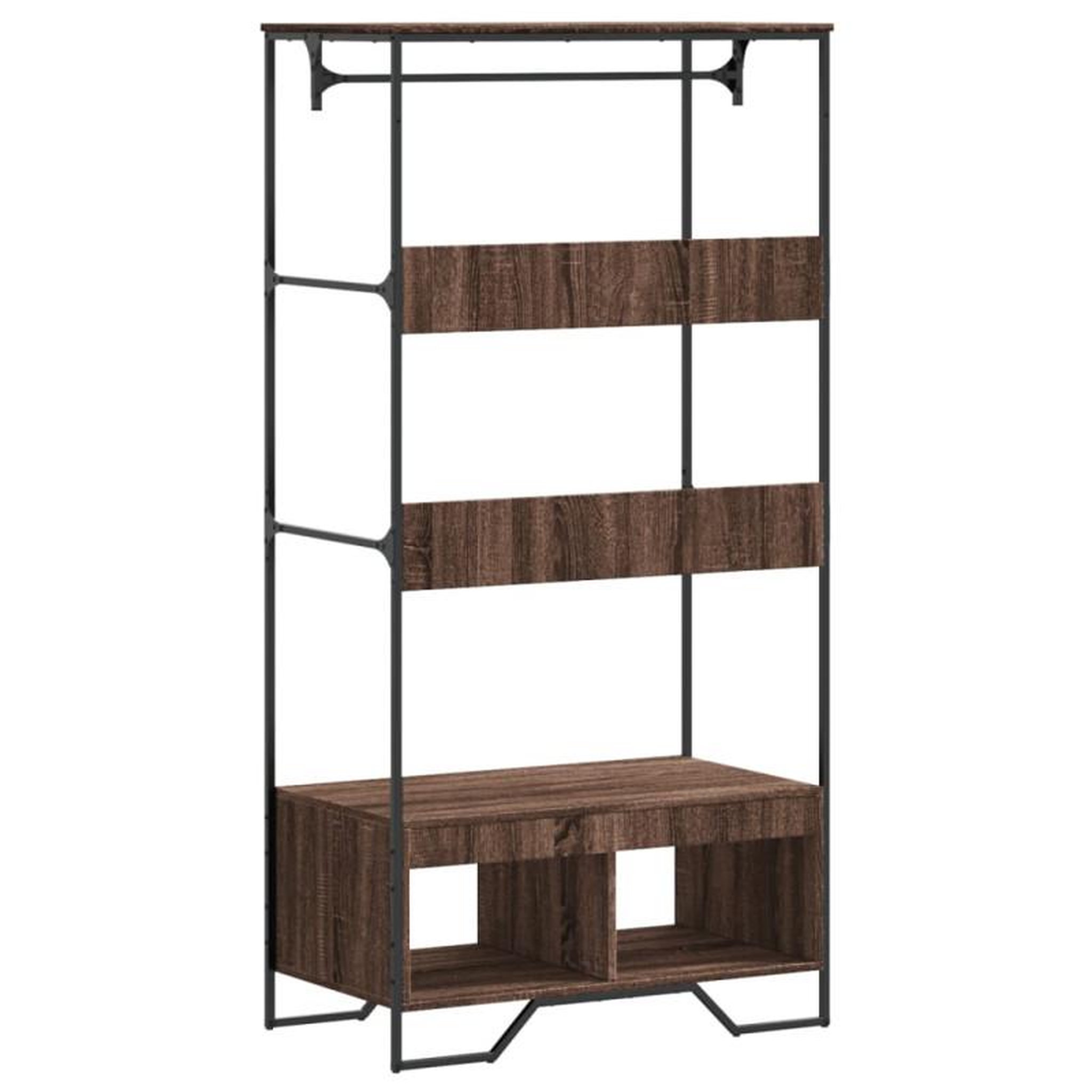 Voir la diapositive 6 : VIDAXL Armoire chêne marron 90x50x180 cm bois d ingénierie